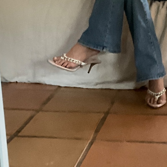 LE SILLA Studded Kitten Heel Slide Thong Sandal 9 39 - Picture 12 of 16